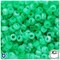 BeadTin Green Marbled 9x6mm Barrel Plastic Pony Beads (300pcs)